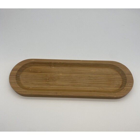 The Pampered Chef 15" Bamboo Wooden Cracker Tray 2247 Server Platter Plate Plank - Picture 1 of 7